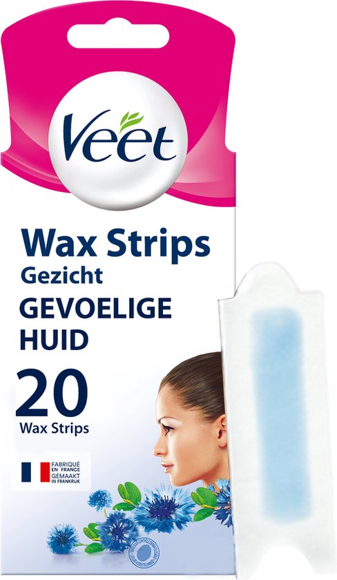 Veet Ontharingsstrips Gezicht Gevoelige Huid - 20 stuks