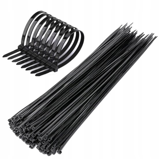 100x Zwarte kabelbinders 3,2x150mm - Sterk & Duurzaam nylon