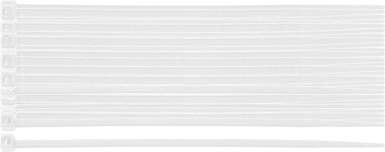 NEO tyraps / tie wraps / bindbandjes 2,5x80mm 100 stuks trekkracht 18kg wit