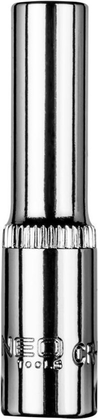 Neo Tools Dop 6 1/4 Aansluiting Lang Classic Strak Zeskant DIN 3124 CRV Staal TUV M+T
