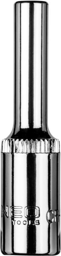 Neo Tools Dop 4 1/4 Aansluiting Lang Classic Strak Zeskant DIN 3124 CRV Staal TUV M+T