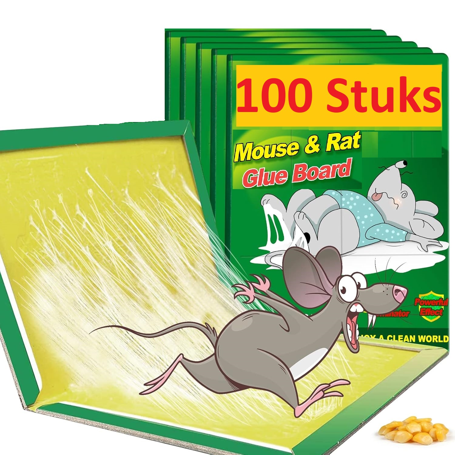 100 stuks - Maxenza Muizen Lijmplanken – Lijmplaat Muizenval – Muizenvallen voor binnen  – 100% pakkans