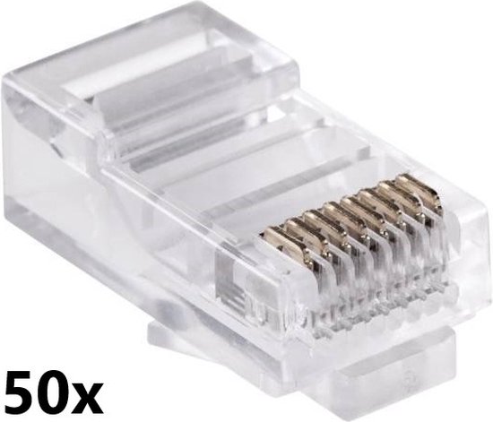 50x UTP Netwerk Stekker - RJ45 - 8P8C - Modulair Plug - Internet connector VOORDEELVERPAKKING