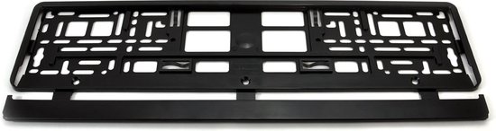 Kentekenplaat houder hard - Zwart - Voor plaatmaat: 520x110mm - Enkel 1 stuk