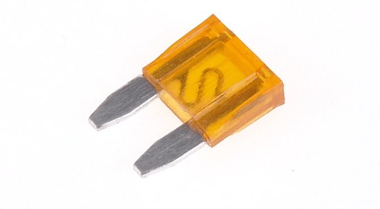 50x Steekzekering - Mini - 5A zekering - Lichtbruin / Beige - 11x16mm - Geschikt voor o.a. auto / camper / boot / truck