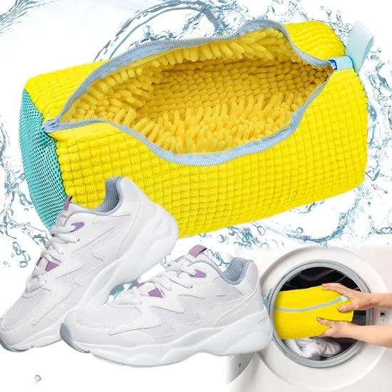 Maxenza Waszak - Wasnet Voor Schoenen - Delicaat Wasgoed - Schoenenwaszak - Met Rits En Hangende Ring - 39 x 19 cm