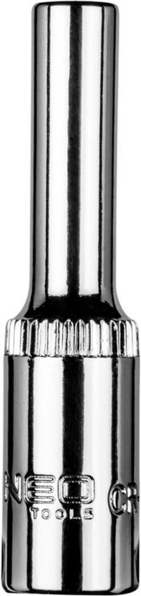 Neo Tools Dop 4,5 1/4 Aansluiting Lang Classic Strak Zeskant DIN 3124 CRV Staal TUV M+T