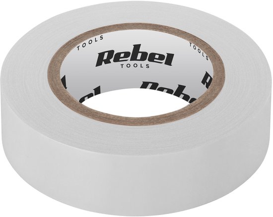 REBEL zelfklevende isolatietape (0,13 mm x 19 mm x 20 yd) wit