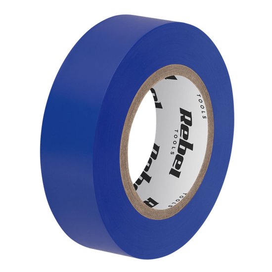Rebel PVC Isolatietape 19mm x 18,3m Blauw - 0,13mm Dik