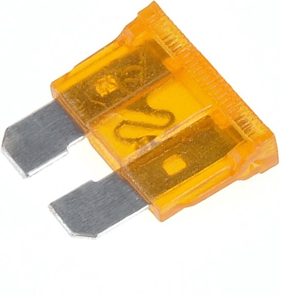 50x Steekzekering - Midi - 5A zekering - Lichtbruin / Beige - 19x19mm - Geschikt voor o.a. auto / camper / boot / truck