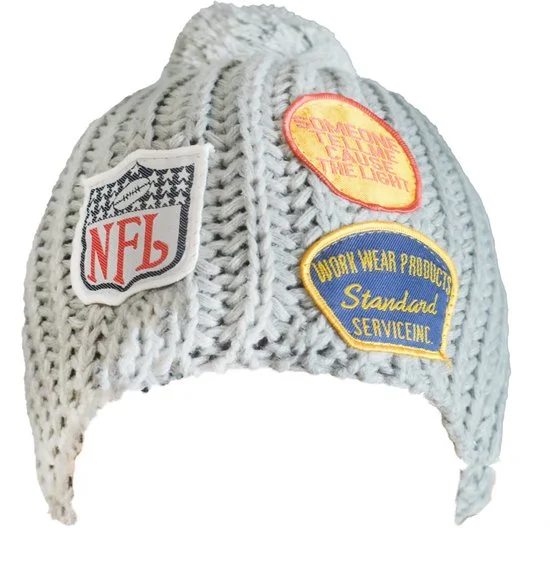 Maxenza NFL Beanie Muts Grijs – 100% Wol, Small | Officiële NFL Wintermuts
