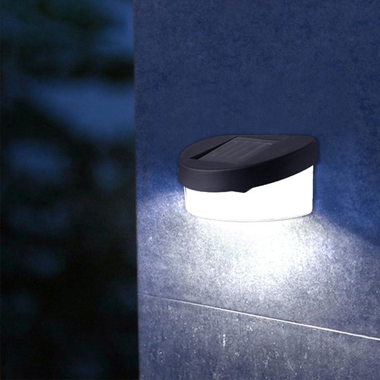 Solar Wandlamp 4 stuks - Led - Schemersensor - Tuinlamp - Zonne Energie