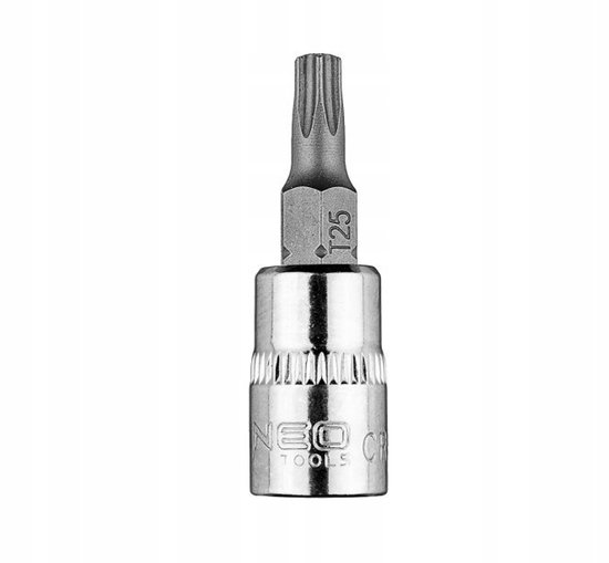 Torx TX25 bit Dop 1/4", kort, 37 mm