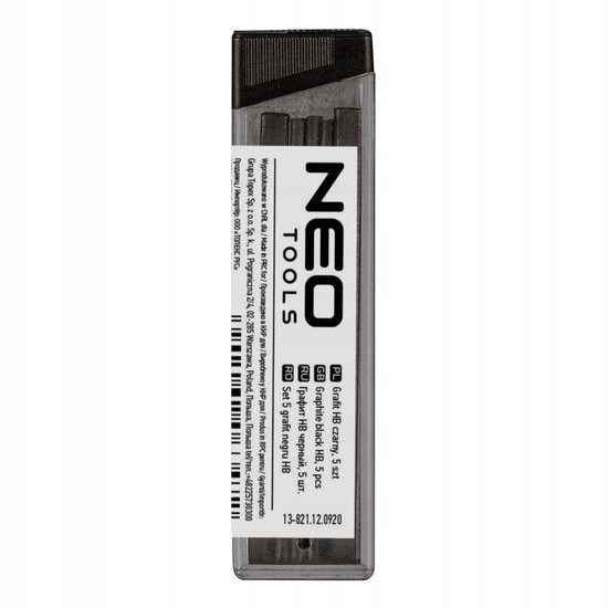 NEO TOOLS Grafit HB Zwart - 5 Stuks