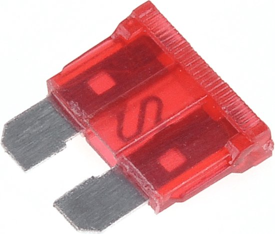 50x Steekzekering - Midi - 10A zekering - Rood - 19x19mm - Geschikt voor o.a. auto / camper / boot / truck