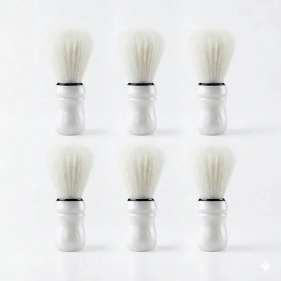Maxenza Professional Luxe Synthetische Scheerkwasten Set - 6 stuks - Voor Barbiers & Salons of Thuisgebruik