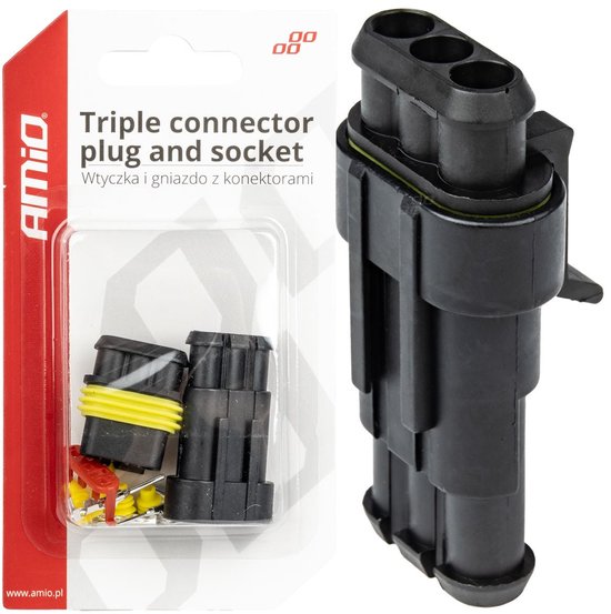 AMiO 3-Weg Connector Stekker & Stopcontact Set