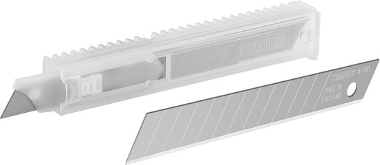 STANLEY Afbreekmesjes 9mm - 10 stuks/dispenser x 10