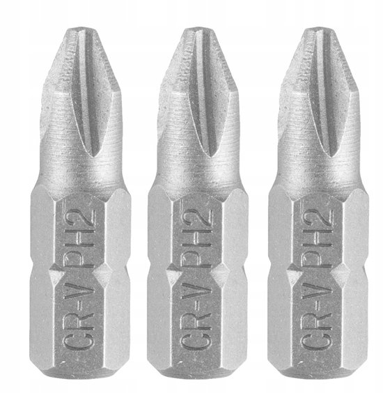 GRAPHITE PH2 Bits 25 mm - Set van 3 stuks