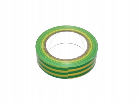Isolatietape 15mm x 10m Geel-Groen PVC