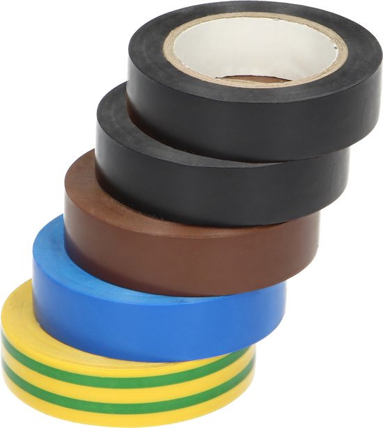 Professionele Elektrische Isolatietape - Zelfvulkaniserende Elektriciteit Afdichtingstape - Isolerende Tape Voor Isoleren En Bundelen Van Elektronische Kabels - Isolatieband  Set van elk 5 isolatietapes 15mm breedte, 10m lengte (5 stuks )