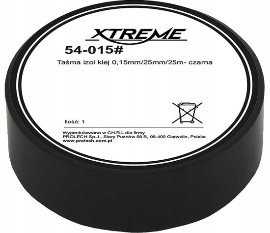 XTREME PVC Isolatietape 0,15mm x 25mm x 25m Zwart