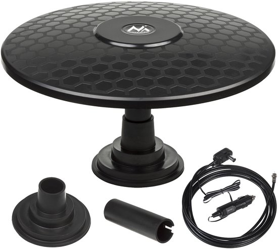 Maclean MCTV-945 omnidirectionele antenne multidirectionele buitenantenne Actieve tv-antenne DVB-T/T2 H.265 HEVC (magneet - 12/24V)