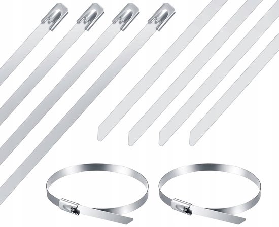100x Roestvrijstalen Kabelbinders 4,6x150mm - Duurzaam & Hittebestendig