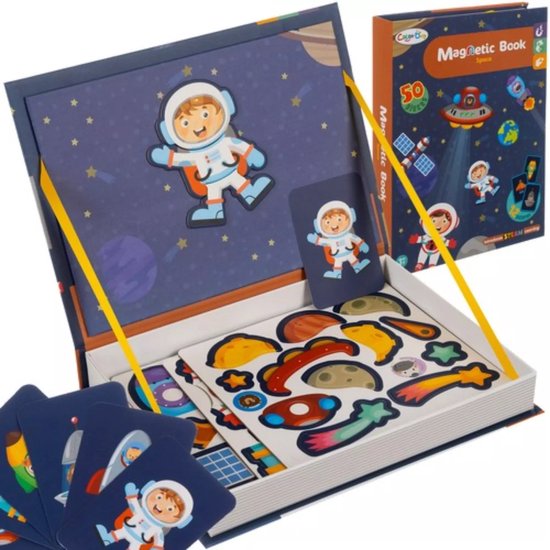 Kruzzel Magnetische Puzzel - Ruimte - 50 Magneten & 6 Kaarten