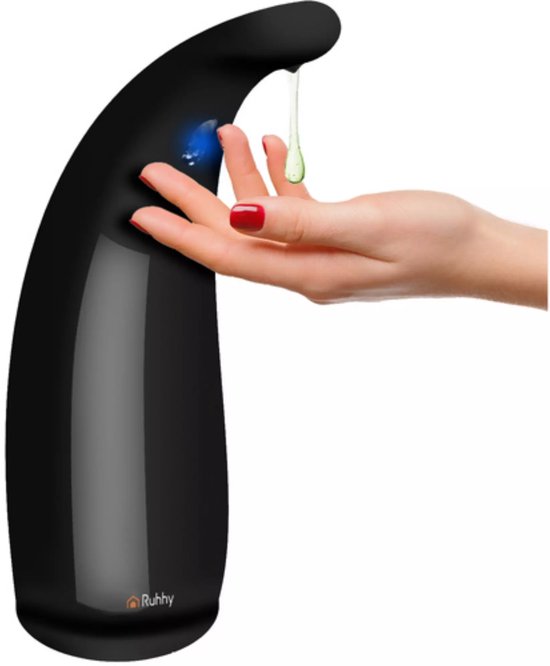 Ruhhy touchless zeepdispenser zwart – 300 ml sensorbediening