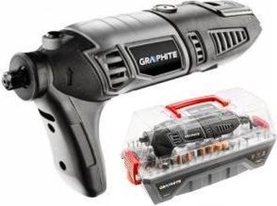 Mini Slijpmachine 170 Watt + 190 Accessoires in koffer - GRAPHITE