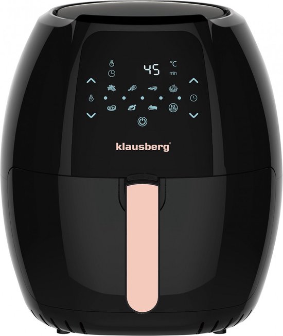 Klausberg 7572 - Airfryer - Zwart - 1800 Watt - 7,7 liter !!