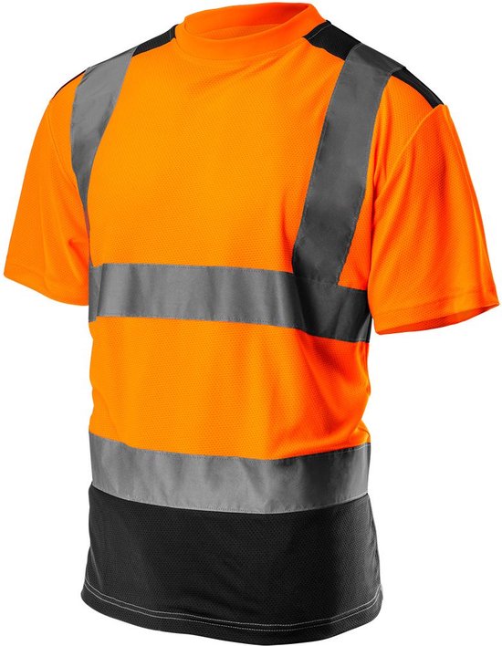 Neo Tools Hi-Vision T-Shirt Met H Balk Reflectie ORANJE XXL Licht En Luchtig Materiaal ISO 13688:2013