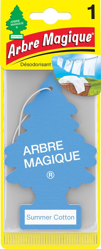 Wonderboom Luchtverfrisser Summer Cotton - auto geurtje - auto parfum - Arbre Magique
