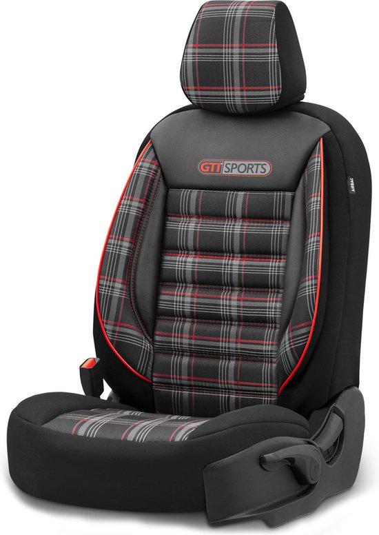 Otom Stoelhoezenset Sports 5 Mm Textiel Zwart/rood 11-delig