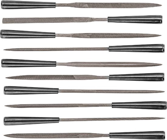 Topex Naaldvijlenset 10 Delig 140 X 3,0mm Zonder Handvat