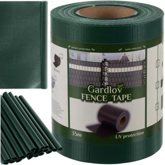 Gardlov Vlechtband Hekwerk - 19 cm x 35 m - UV-bestendig - Groen