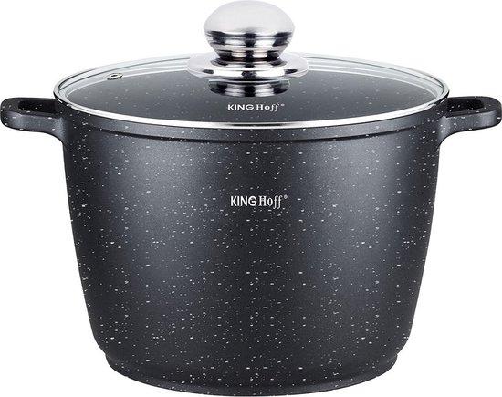Kinghoff 1599 - Hoge Braadpan - met Aromaknop - 28 cm - 10 liter