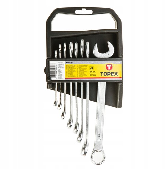 TOPEX Ringsleutelset 6-19 mm, 8-delig