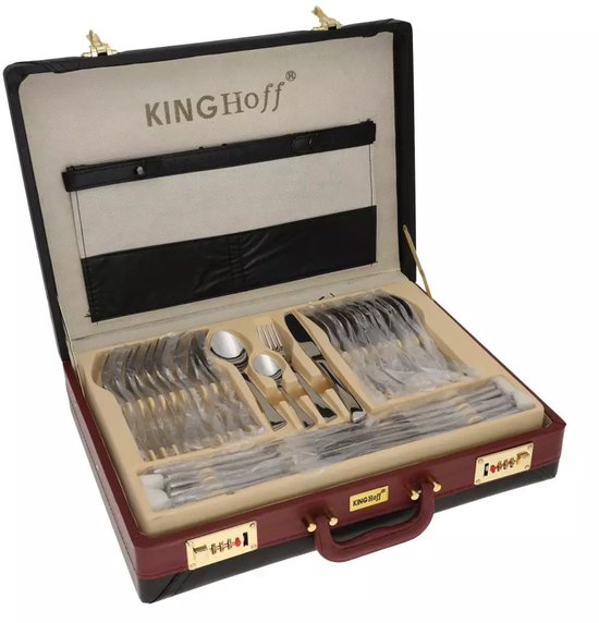 KINGHOFF 3520 - luxe bestekset koffer - 72 delig - 12 persoons