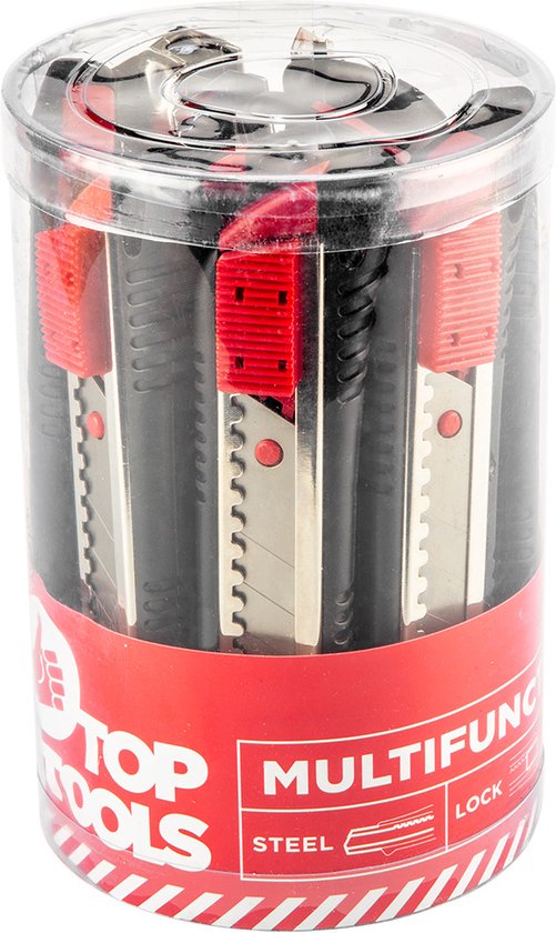 TOPEX - Afbreekmessenbox - 18mm (12 stuks in box)
