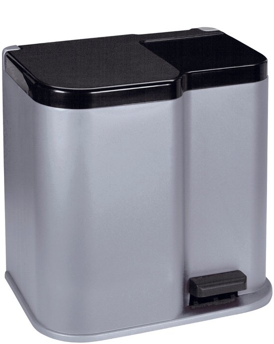 Curver Duo Pedaalemmer Prullenbak met Losse Binnenemmer - 15L + 6L - Grijs