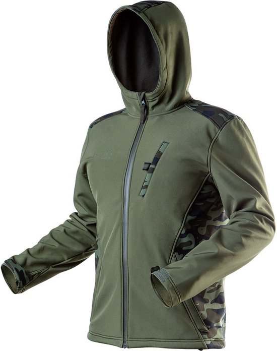 SOFTSHELL JACK CAMO, MAAT XXL