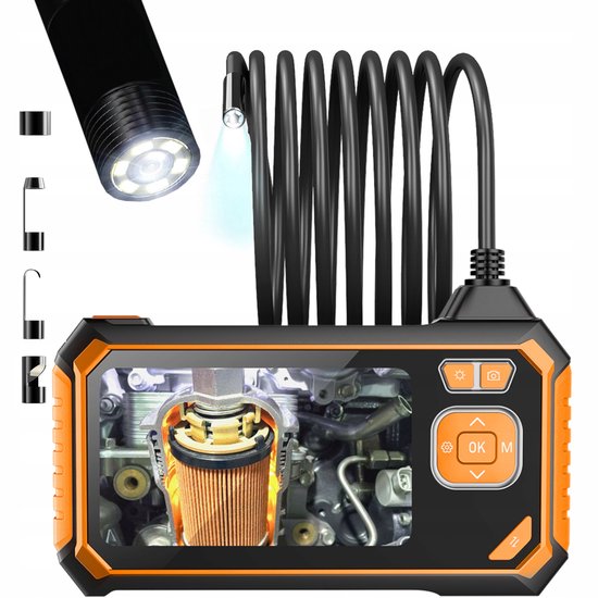 BLOW Endoscoop Inspectie Camera met scherm - 1080p HD - IP67 Waterdicht - 4,3 inch LCD - Zwart – Full HD – 5m