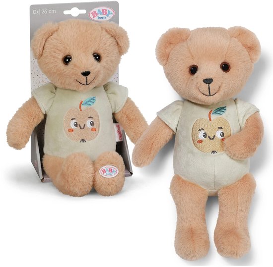 BABY born voor baby’s Teddy, zachte pluchen beer van 26 cm met stoffen lichaam
