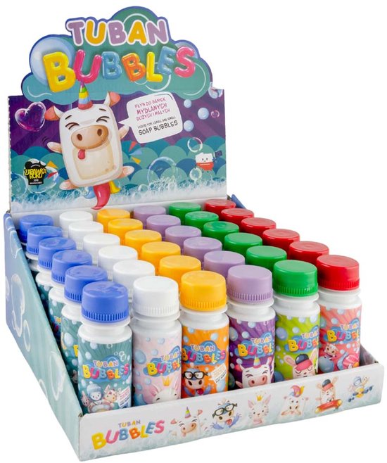 Tuban Tuban - Display Small Soap Bubbles – Mix 36 Pcs. X 60 ML