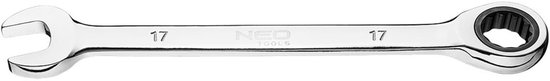 Neo Tools Steek/Ratelsleutel 17mm CrV Staal TUV M+T