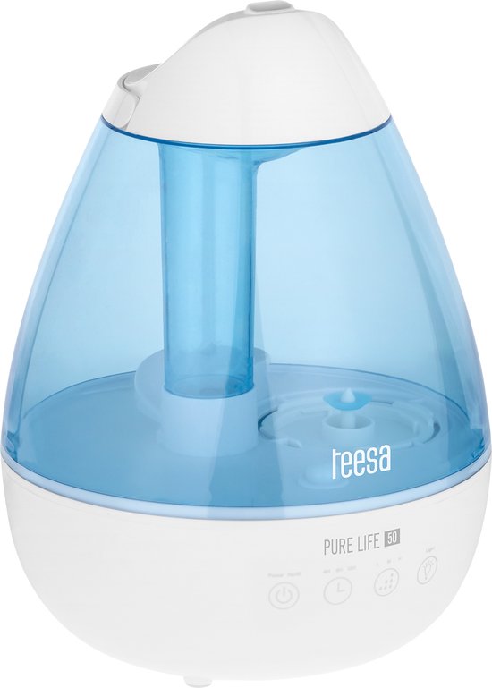 Teesa PURE LIFE 50 Serie - Ultrageluid Luchtbevochtiger - 2,2L - Stille Werking - LED Lamp 7 Kleuren