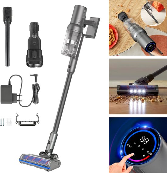 Teesa Sweeper 9000 - Draadloze Stofzuiger - LCD Display - LED Verlichting