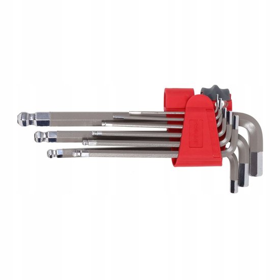 Proline inbussleutelset met kegelkop, 9-delig, 1,5-10mm, S2 staal